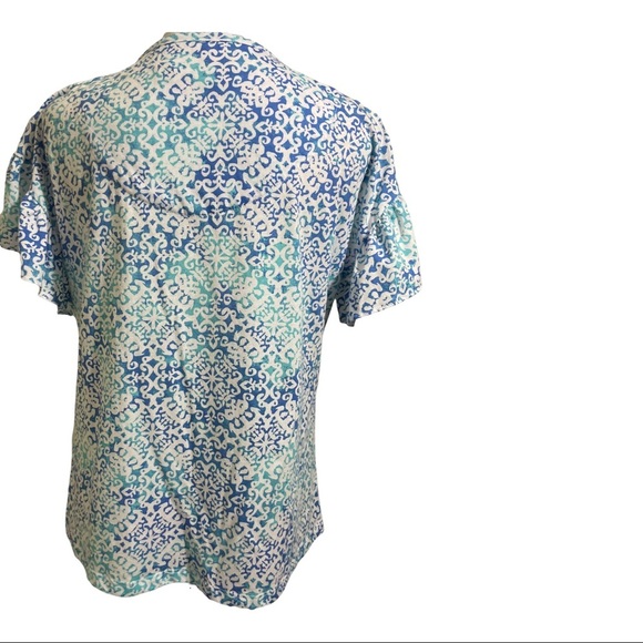 Lauren Ralph Lauren black label v neck top size small pattern. Baumwolle cotton - Picture 6 of 12